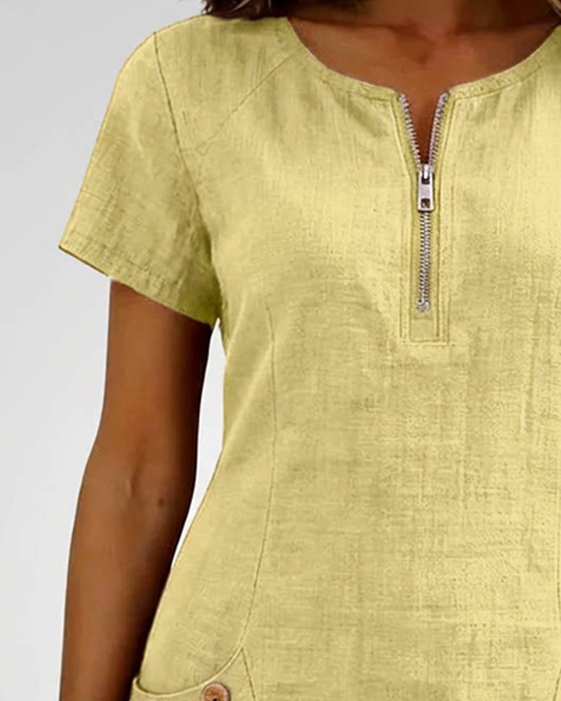 UrbanBreeze Zip – Everyday Cotton-Line Dress – image 12