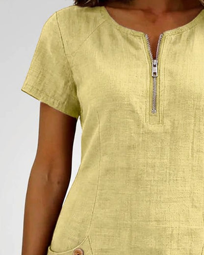 UrbanBreeze Zip – Everyday Cotton-Line Dress – image 12