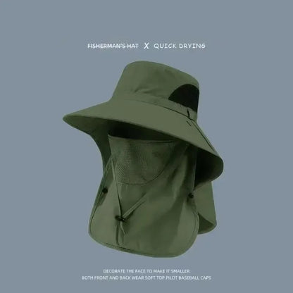 CatchSafe – All Weather Fishing Face Cover & Neck Guard – Military Green / Military Green