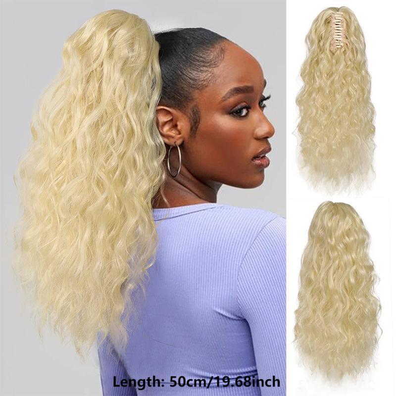 SilkiPony – Natural Hair Ponytail Extension – Blonde 4 short style