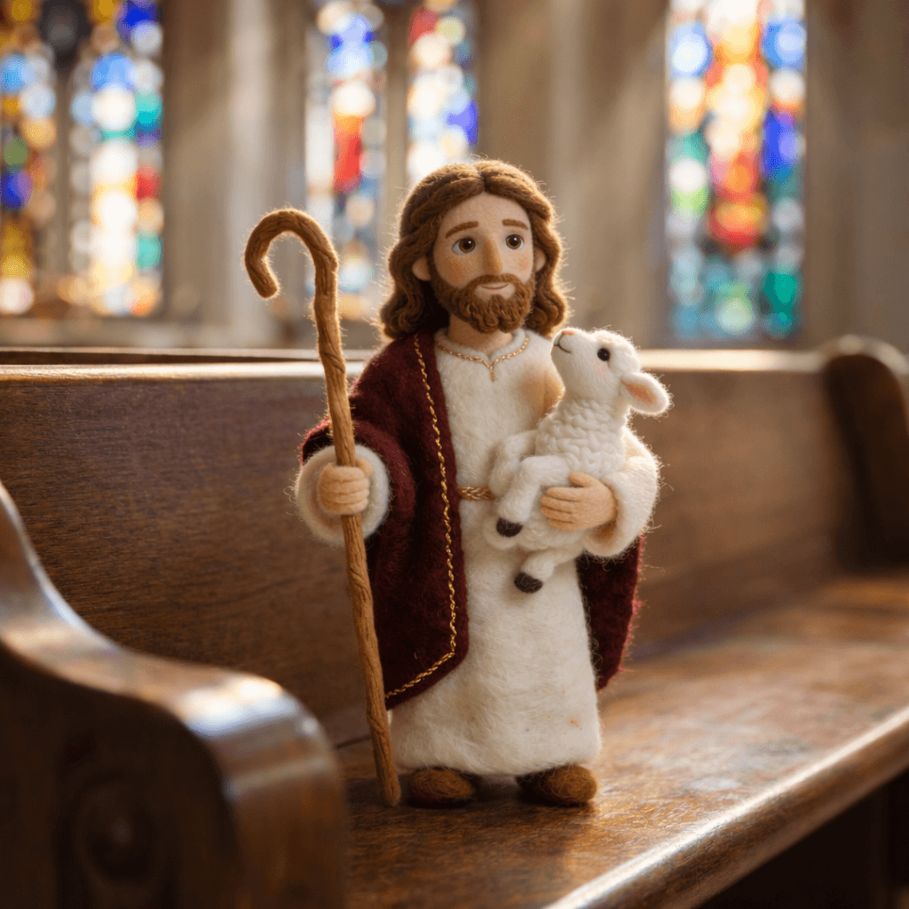 SacredShepherd – Handcrafted Christian Wool Art – image 5