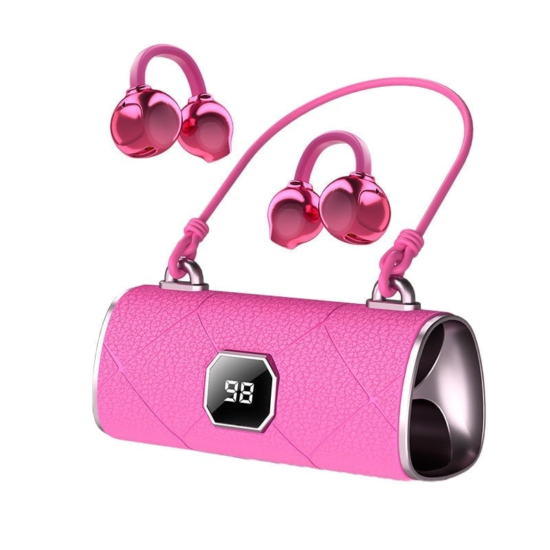 AuraClip – Fashion Clip-On Headphones Secure Fit – headphones / rose red