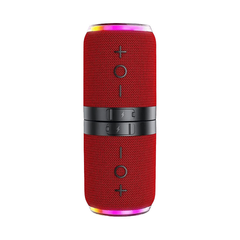 TwinBeat – Portable Dual-Unit Bluetooth Speaker – Red