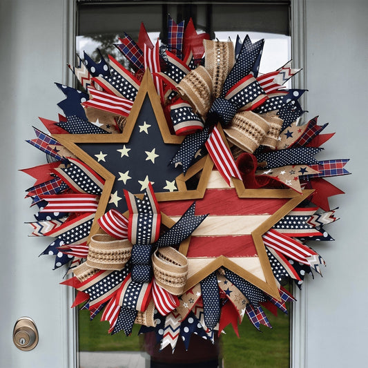 This Wreath Wasn’t Made to Decorate — It Was Made to Remember – Patriotic Star Wreath