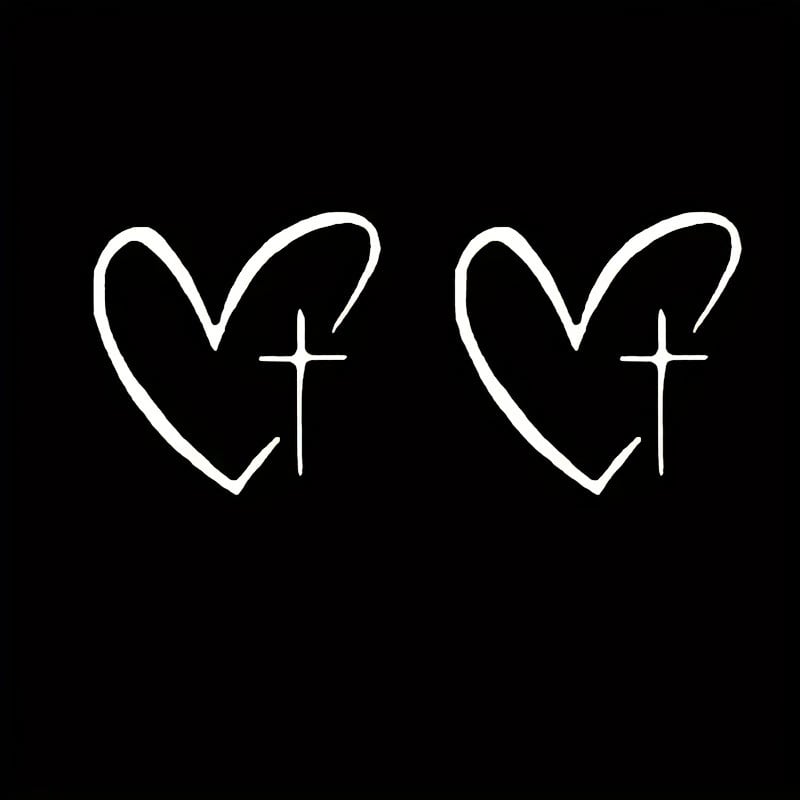 BlessedRide – Faith-Based Rearview Mirror Decal – White / 2 PCS