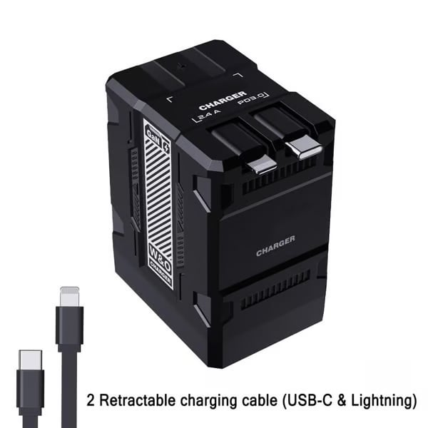 SnapCharge Pro – Tangle-Free Fast Power Hub – Black