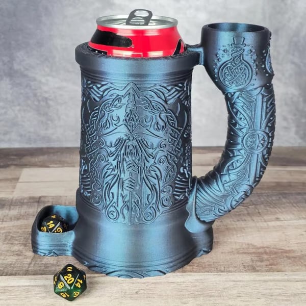 MageMug – Wizard Dice Tower Insulated Cup – Titanium Color Shift