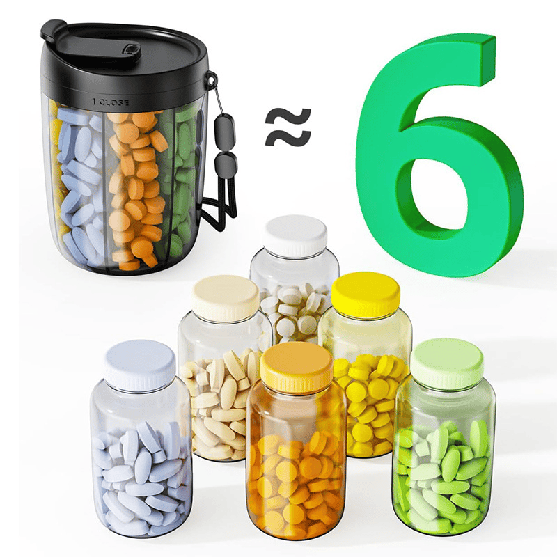 DailyMeds – 6 Compartment Pill Storage Container – image 4