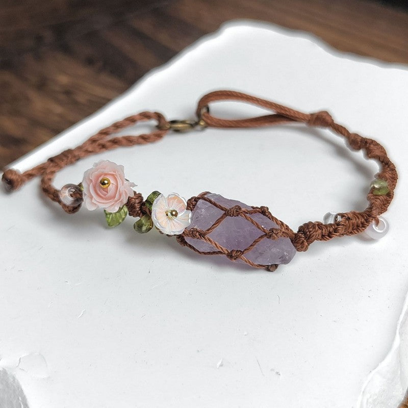 LumiWeave – Customizable Mesh Weave Bracelet Gift – Purple