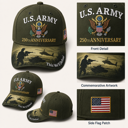 HonorStitch - 250 Years Army Anniversary Cap – image 4