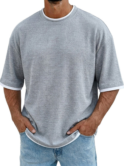 TexturaPolo – Men’s Short-Sleeved Polo Shirt – Gray / S