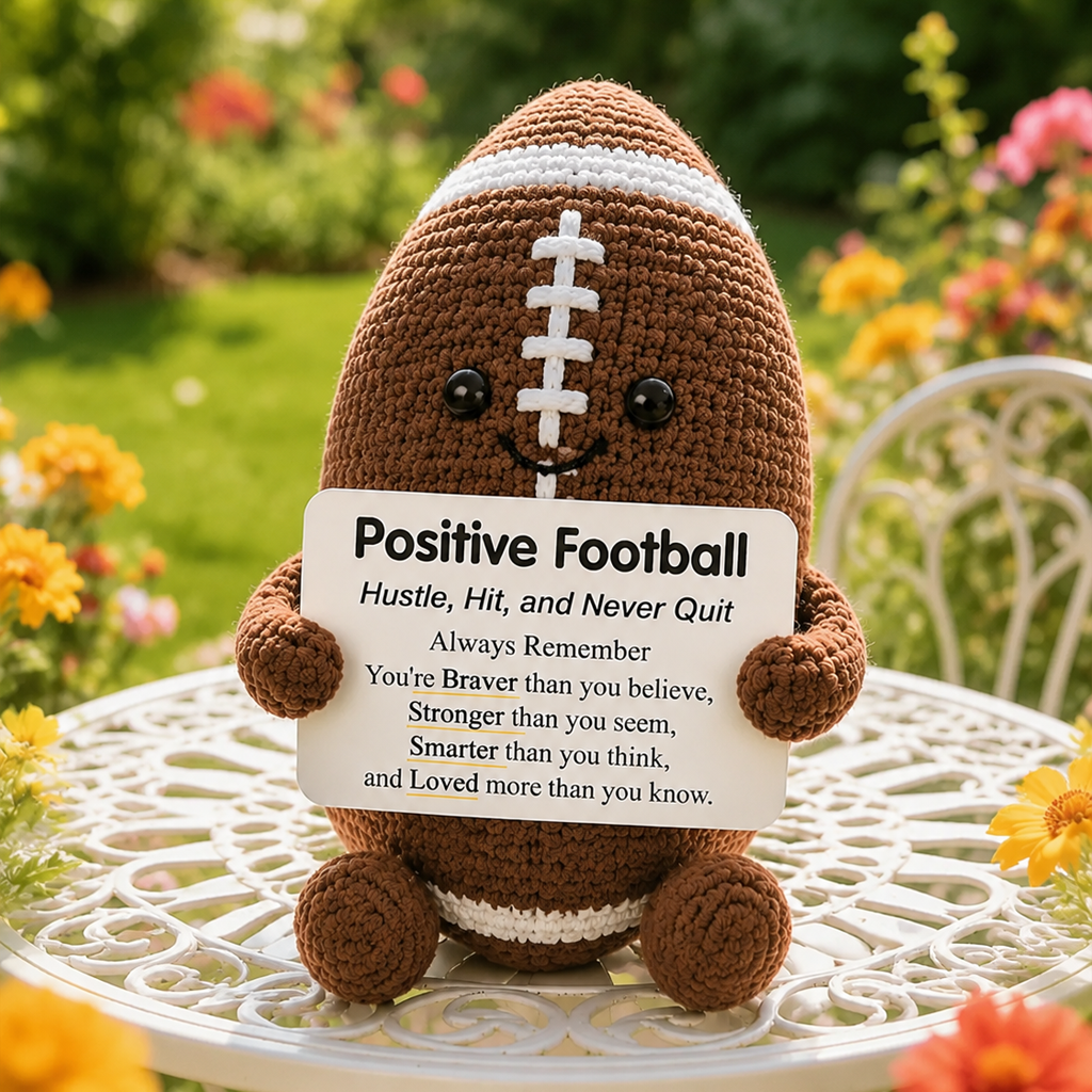 BraveBall – Motivational Softball Plush Buddy – Football