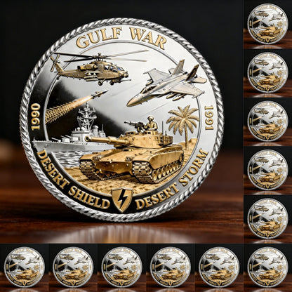 PatriotHonor – 35th Anniversary Desert Storm Commemorative Coin – Free ShippingBUY 5 GET 7 FREE(12 Coins)