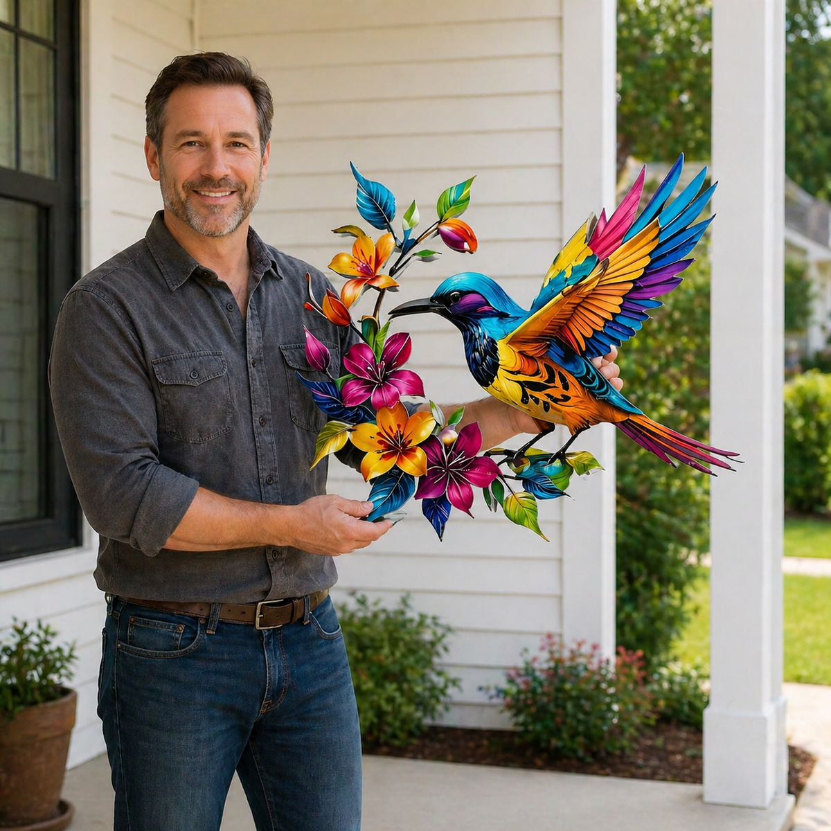 BloomForge – Hummingbird Metal Wall Art – image 14