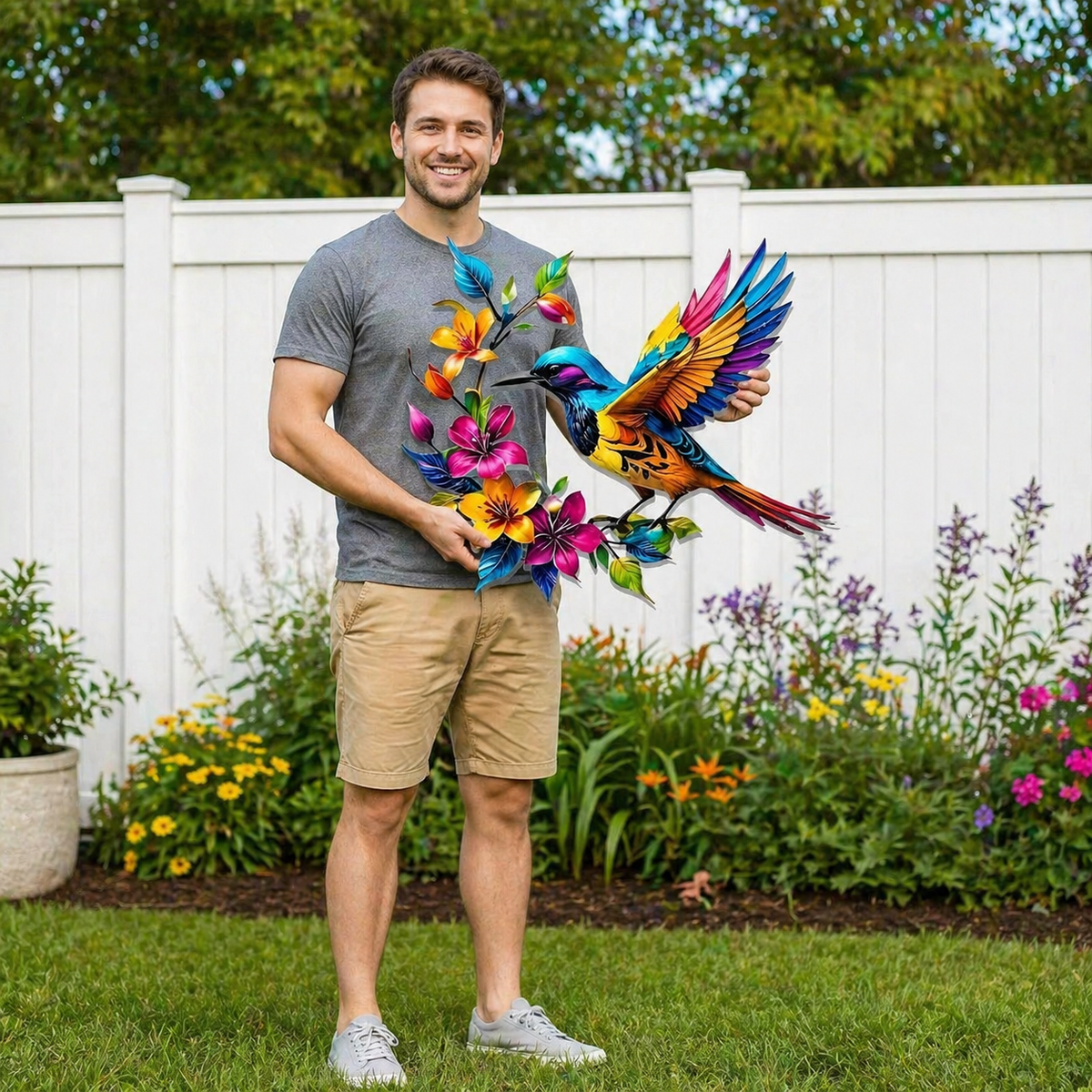BloomForge – Hummingbird Metal Wall Art – image 17