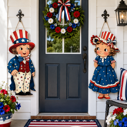 LibertyCraft – 2-Piece Patriotic Wooden Hanging Door Signs – image 15