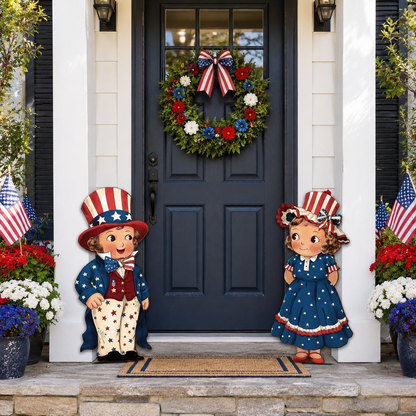 LibertyCraft – 2-Piece Patriotic Wooden Hanging Door Signs – image 16