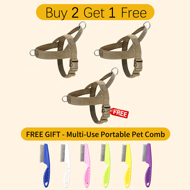 ForceGrip - Tactical Dog Harness with Control Handle – Khaki / S / BUY  2 GET 1 FREE - 3PCS