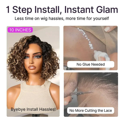 CurlLuxe – Ready-to-Go Glueless Curly Bob Wig – image 7