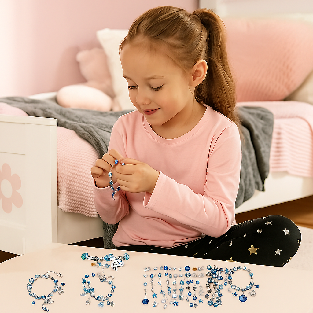 ArtisanCharm Kit – DIY Bracelet & Necklace Set – Blue