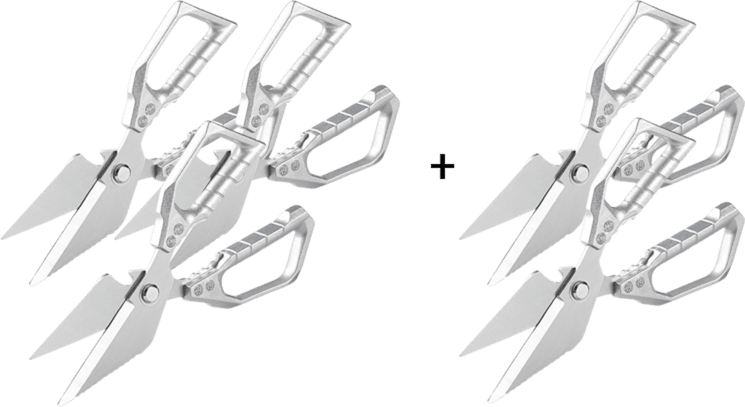 BoneMaster – Heavy-Duty Kitchen Shears – Silver / Buy 3 Get 2 Free (5 PCS) & ️Free Shipping