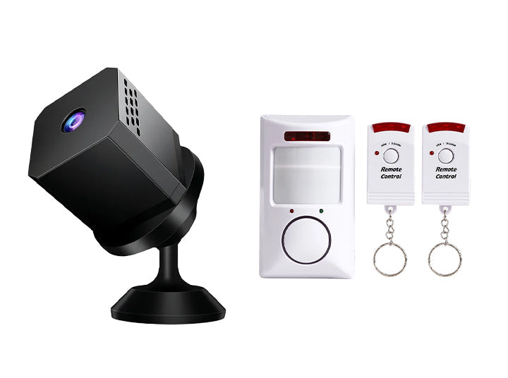 NightGuard – Mini HD Smart Security Camera – Black / Family package (camera + alarm) / Buy 1