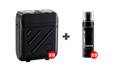 TrimPro – Mini Electric Shaver for Men – Black / Shaver + cleanser / Buy 5 get 3 free
