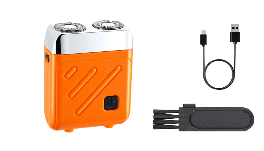 TrimPro – Mini Electric Shaver for Men – Orange-silver / Shaver only / Buy 1