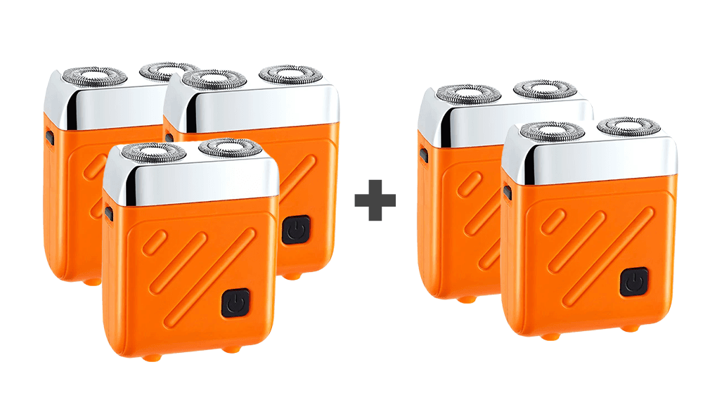 TrimPro – Mini Electric Shaver for Men – Orange-silver / Shaver only / Buy 3 get 2 free