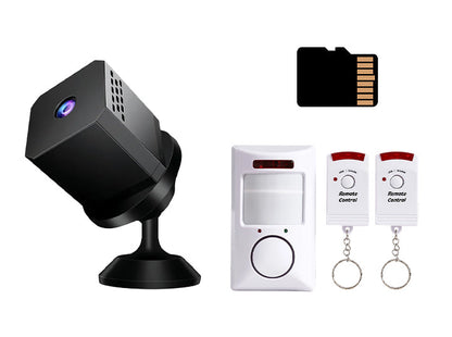NightGuard – Mini HD Smart Security Camera – Black+32G memory card / Family package (camera + alarm) / Buy 1