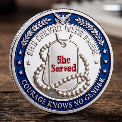 ValorRose – Female Veteran Tribute Challenge Coin – image 2