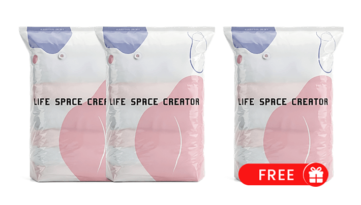 VacuFlex – No-Pump Closet Organizer Bags – 100*80*38cm / Buy 2 Get 1 Free