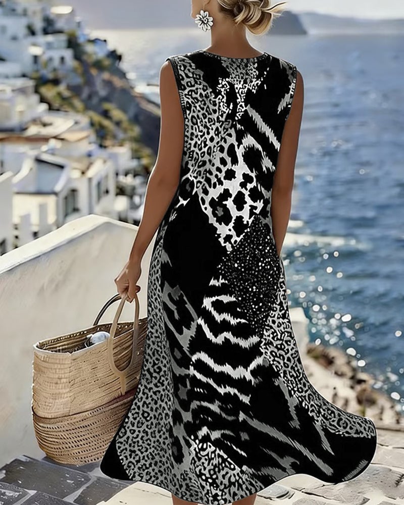 SavannaChic Midi – Leopard Shift Dress – image 5