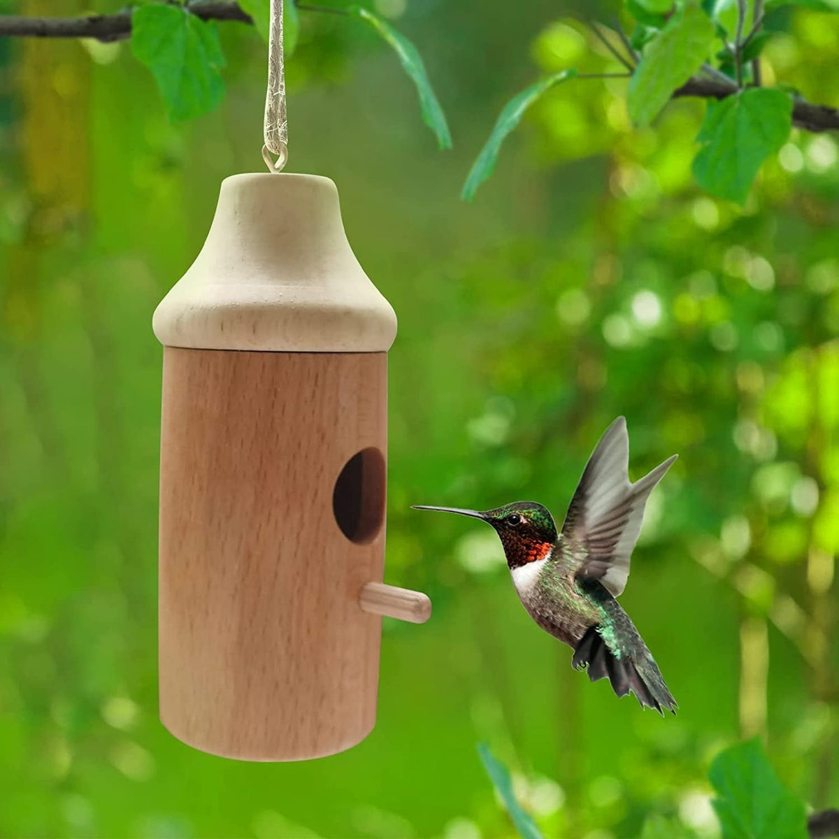 NatureSip – Wooden Hummingbird Feeder for Garden Lovers – image 15