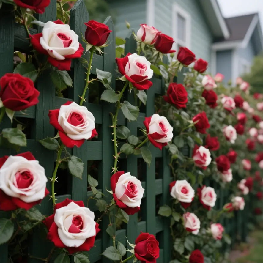 RoseLuxe – Rare Twin Red White Rose Flower Seeds – image 13
