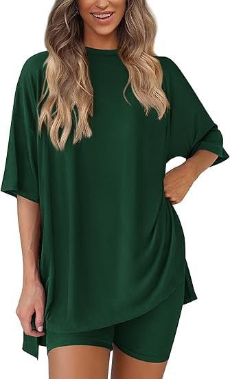 ComfiChic - Two Piece Relaxed Fit Set – Dark green / S