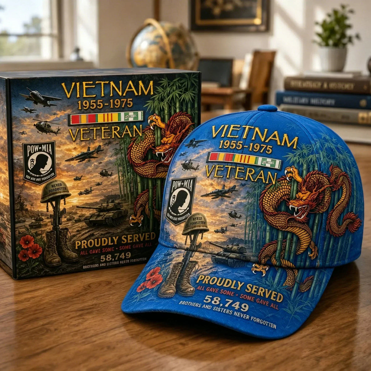 HonorLegacy – Vietnam Veteran 1955–1975 Memorial Cap – Blue