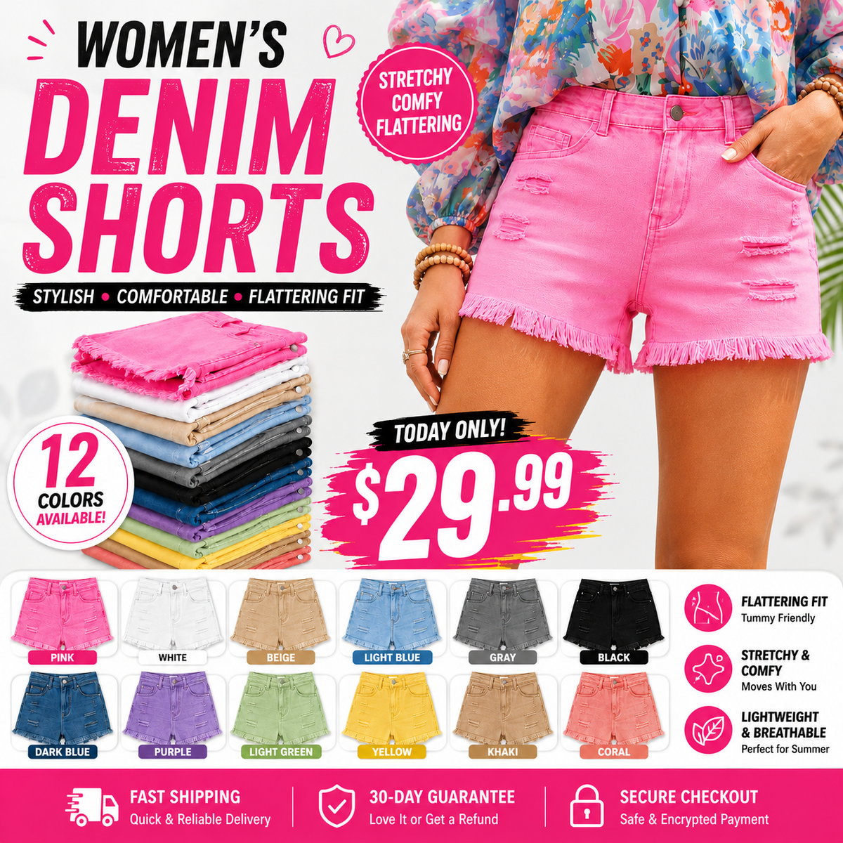 UrbanEase – Women’s Casual Denim Shorts – image 2