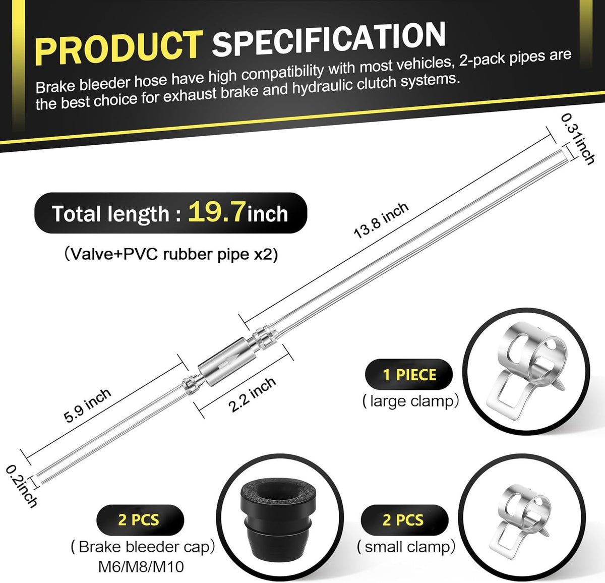 BrakeFlow – Universal One-Way Brake Bleeder Hose Kit – image 8