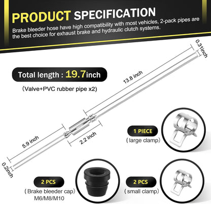 BrakeFlow – Universal One-Way Brake Bleeder Hose Kit – image 8