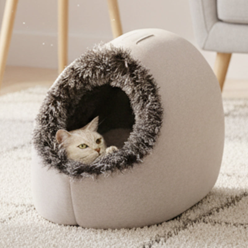 CozyPaws – Warm Retreat Pet Bed – Gray / M (0-11lb/0-5kg) / Buy 1