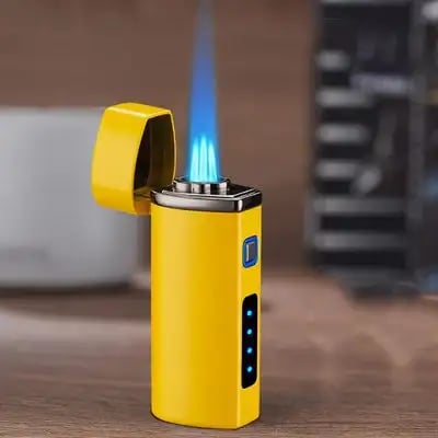 FireStorm – LED Triple Jet Cigar Lighter – YELLOW / Exquisite Box