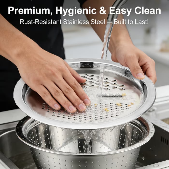 GrateCraft | 3-in-1 Stainless Steel Grater Bowl – image 3