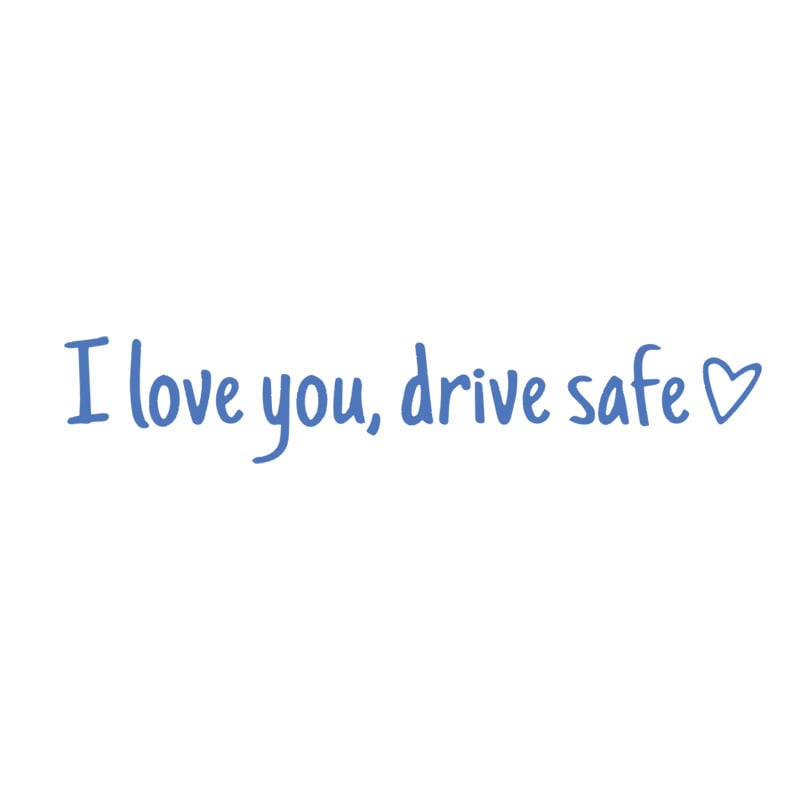 ShineWords – Reflective Car Quote Stickers – Blue