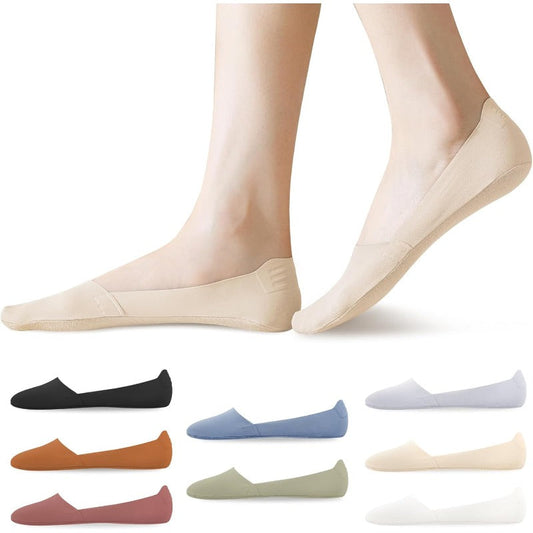 CloudStep - Breathable Cotton No-Show Socks – 8-Color Mixed / 1 Pack (8 Pairs)