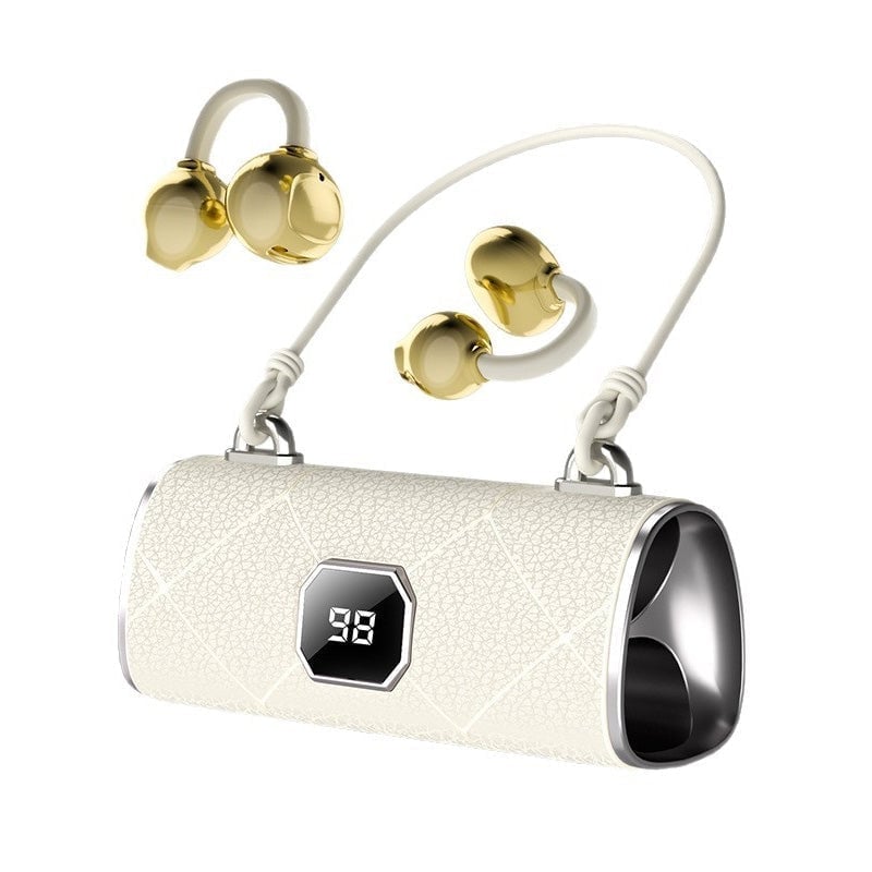 AuraClip – Fashion Clip-On Headphones Secure Fit – headphones / white