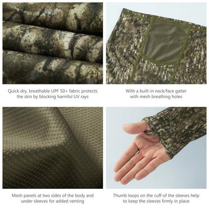 SunGuardPro - UPF 50+ Camo Hunting & Fishing Hoodie with Mask – image 14