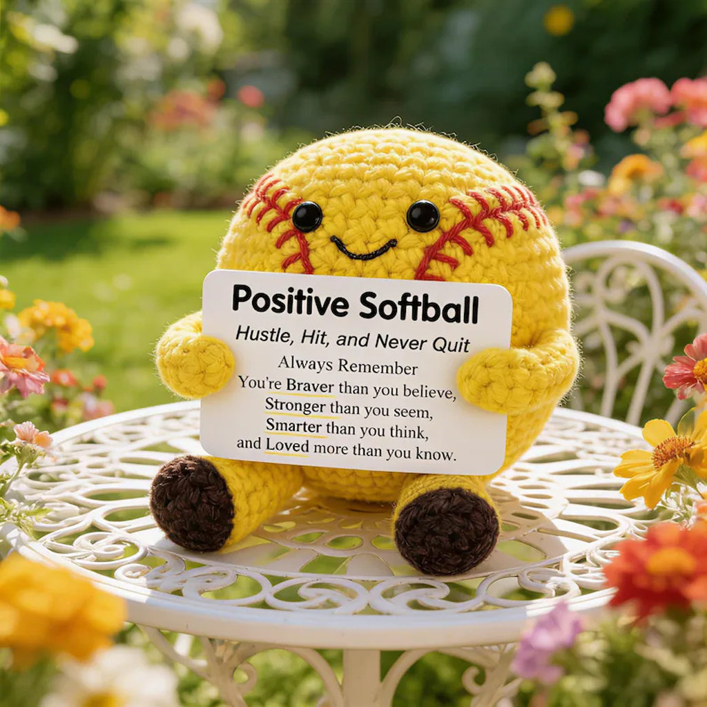 BraveBall – Motivational Softball Plush Buddy – Softball
