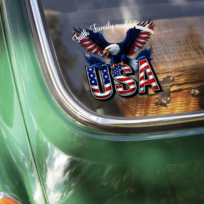 LibertyMark – America 250 Years Faith Family Freedom Car Decal – image 5