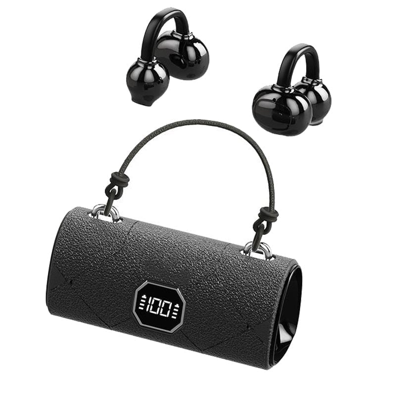 AuraClip – Fashion Clip-On Headphones Secure Fit – headphones / black